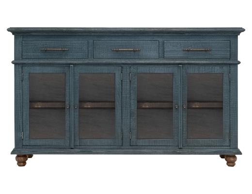 Vintage, 3 Drawer 4 Door Console