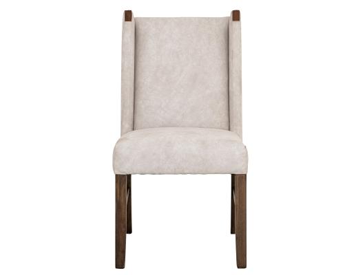 Set of 2 Silver, Poly Suede Upholstered Chair