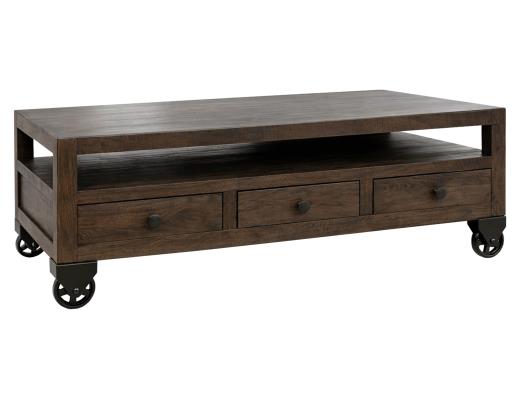 Oslo, 6 Drawer , Cocktail Table , 1 Shelf