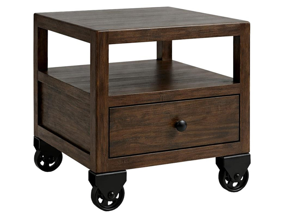 Set of 2 Oslo, 1 Drawer , Chairside Table , 1 Shelf