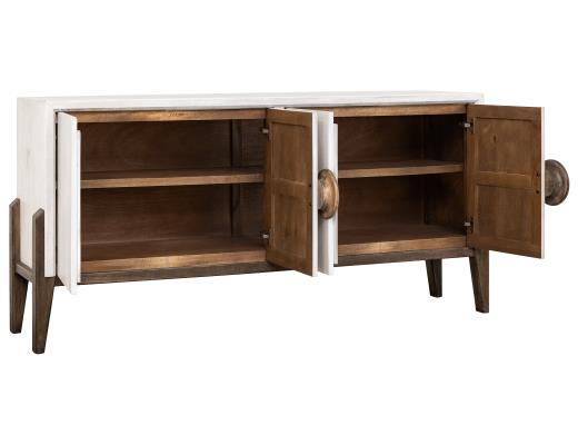Moka White, 4 Door Console