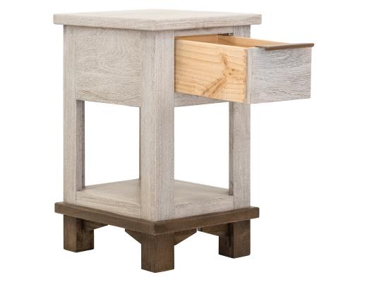 Set of 2 Golden Loft, 1 Drawer, Chairside Table