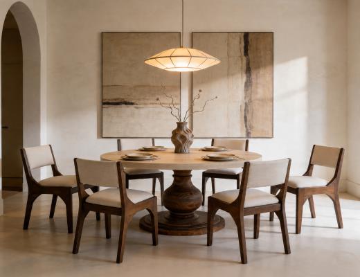 Lumiere, Round Pedestal Table
