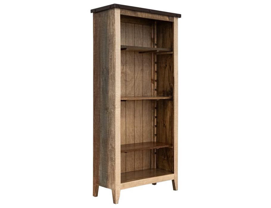 Antique, Bookcase, 12 Different Positions Available for Shelves (1 Middle Fixed Shelf + 2)