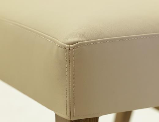 Set of 2 Silver, Upholstered Chair (100% Leather)