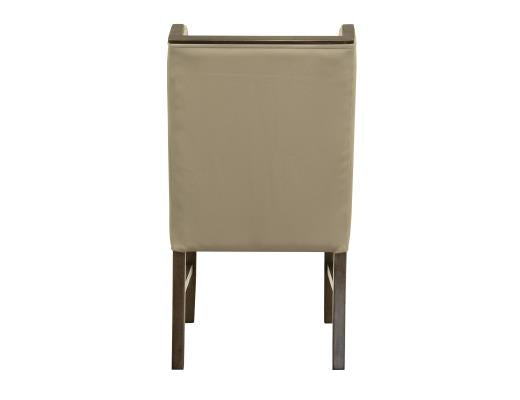 Set of 2 Silver, Upholstered Chair (100% Leather)