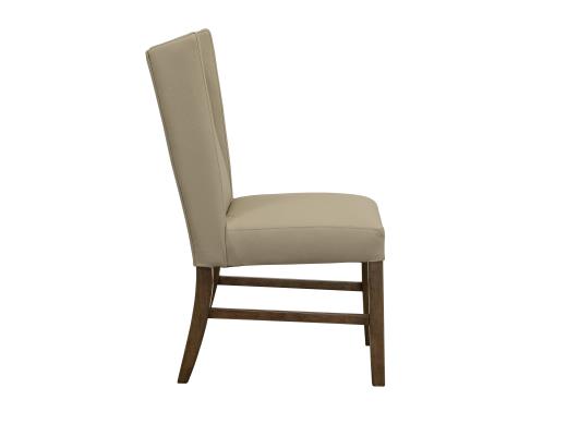 Set of 2 Silver, Upholstered Chair (100% Leather)