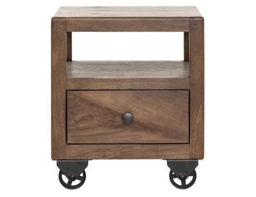 Set of 2 Oslo, 1 Drawer , End Table , 1 Shelf