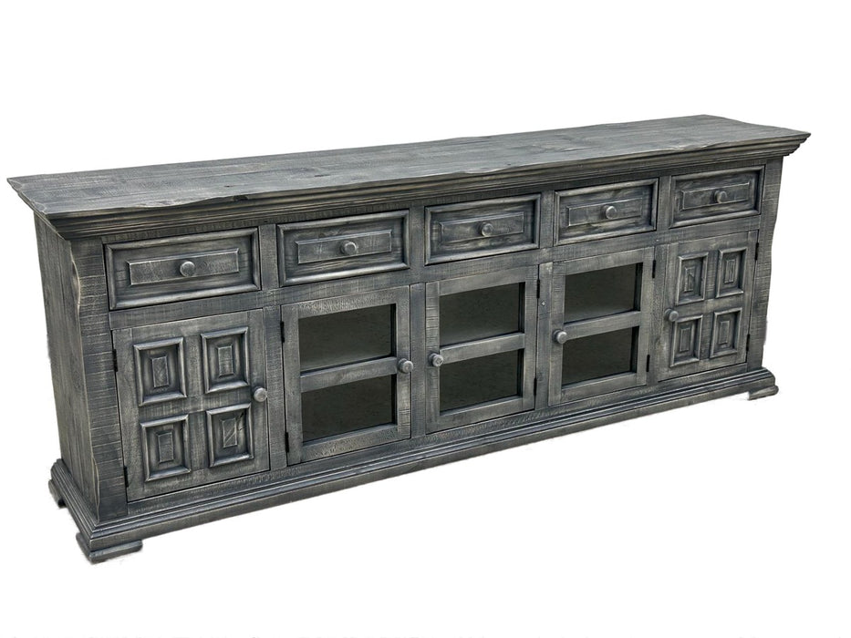 Keystone Panel Door TV Stand - 83" (2 Colors Available) - Grey