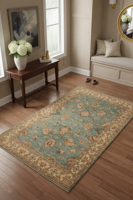 Hand-Knotted Sultanabad Vegetable-Dyed Wool Rug, 3' 2" x 5' 2"