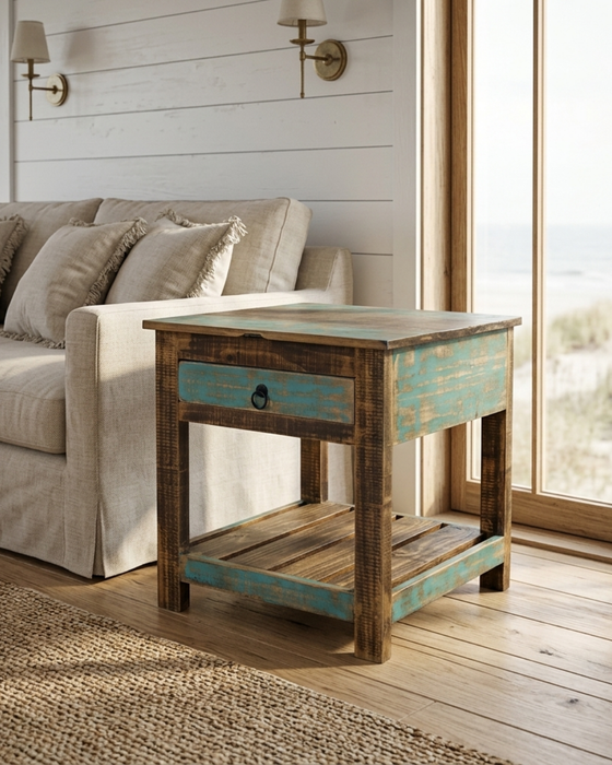 La Boca Blue End Table