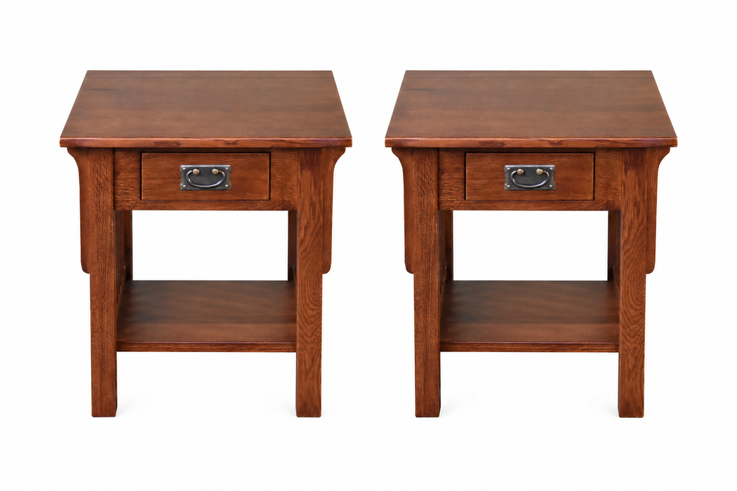 Mission Quarter Sawn Oak 1-Drawer Crofter End Table