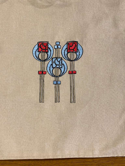 Arts & Crafts Mission style Linen Table Runner