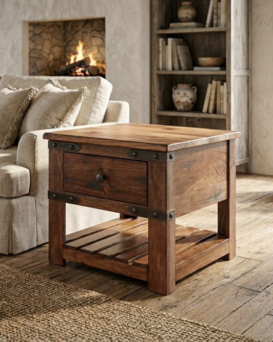 Granville Parota Wood End Table