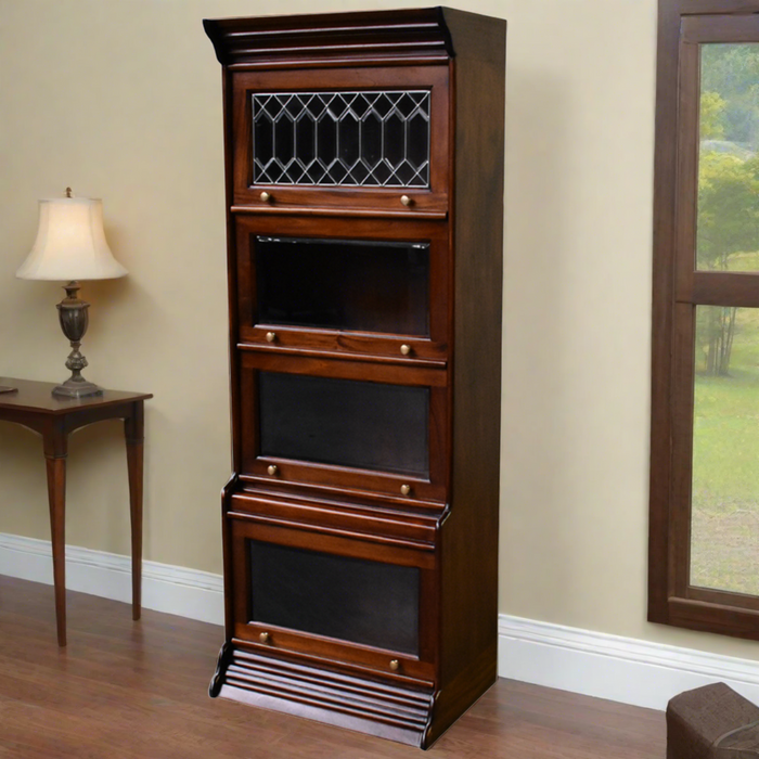 Legacy 4 Stack Barrister Bookcase - Brown Walnut