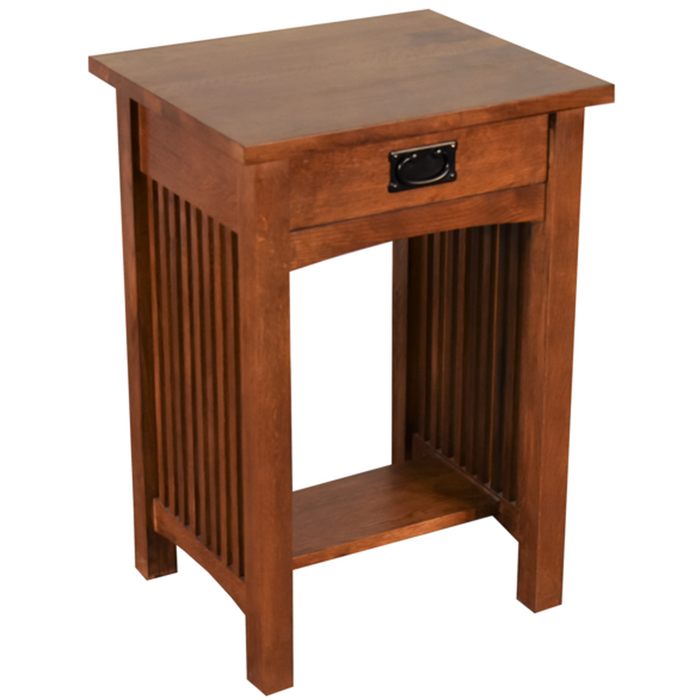 Mission 1 Drawer Spindle End Table