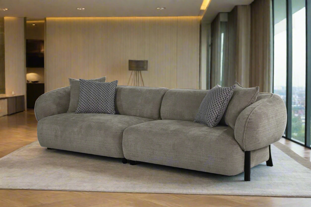 Nova Mid-Century Modern Sectional 4-Seater Sofa - 117"