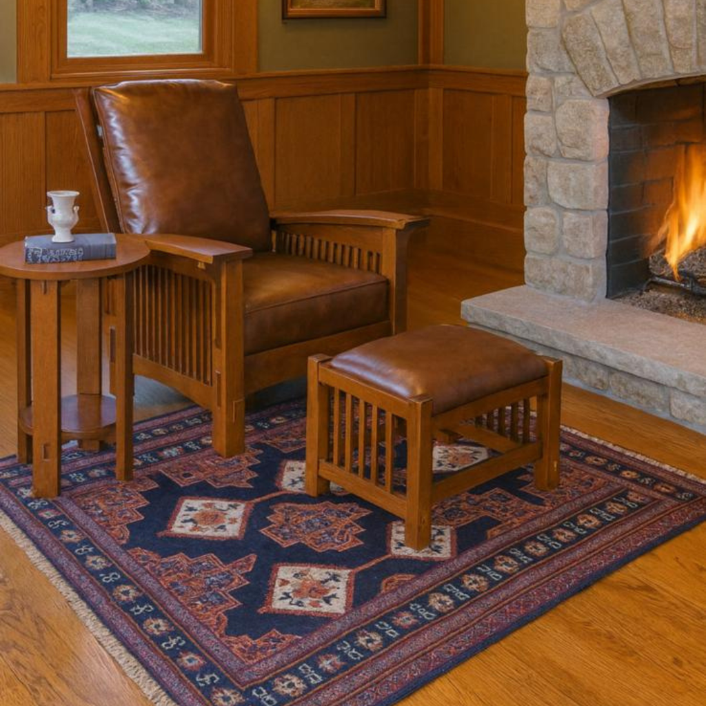 Buy Craftsman-Mission Morris Arm Chair & Ottoman Set in USA