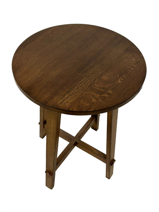 Arts and Crafts / Mission Style Oak Round End Table