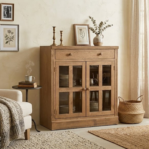 Rustic Modern Farmhouse Modular Cabinet – Solid Pine Wood