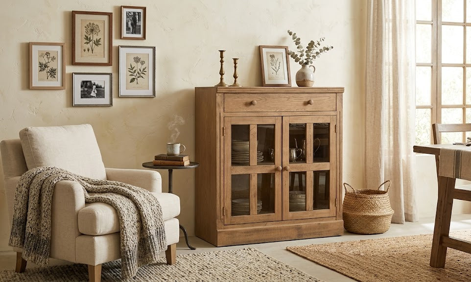 Rustic Modern Farmhouse Modular Cabinet – Solid Pine Wood