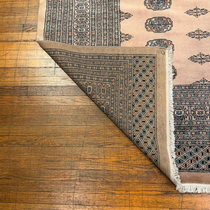 Hand-Knotted Pakistani Bokhara Rug – 100% Wool, size 9' x 12'