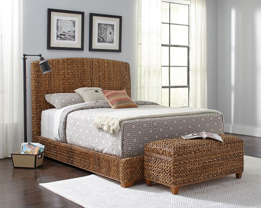Merinzo Banana Leaf Panel Bed Amber