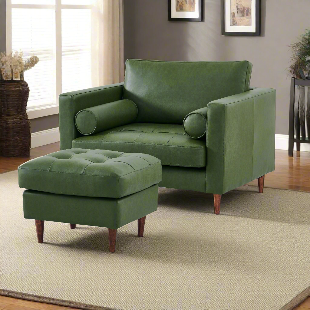 MASAYO  グリーンレザー ハイバックチェア Amazon.com: Artswish Mid Century Office Desk Chair - Green Leather