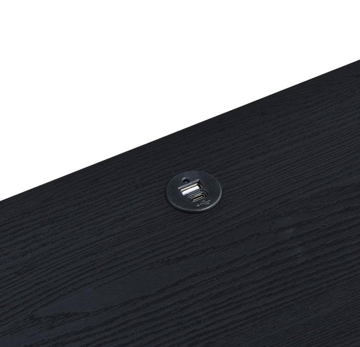 Axion Mango Wood Nightstand – LED & USB Charging