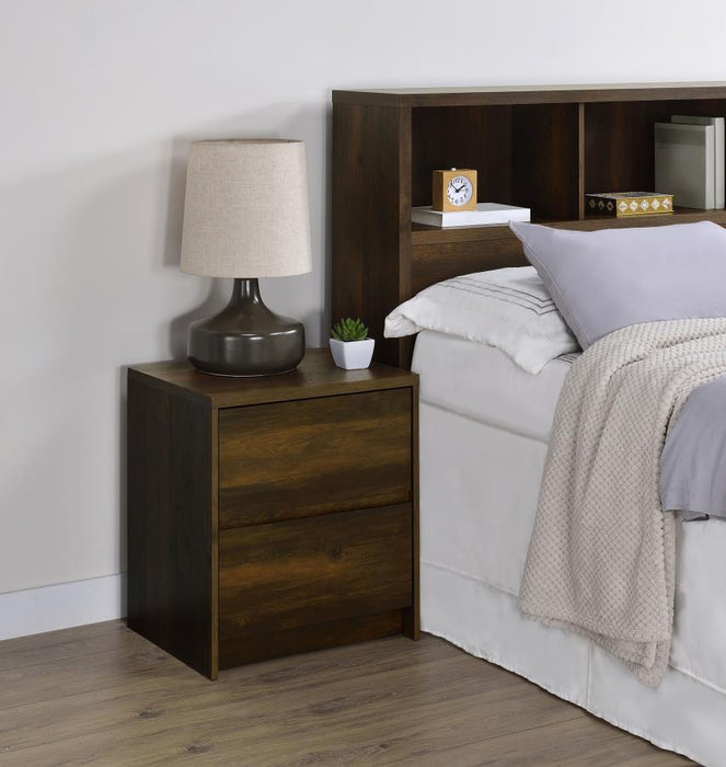 Axion Mango Wood Nightstand – LED & USB Charging
