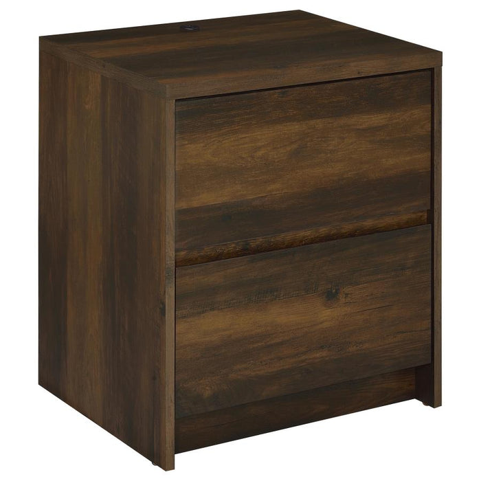 Axion Mango Wood Nightstand – LED & USB Charging