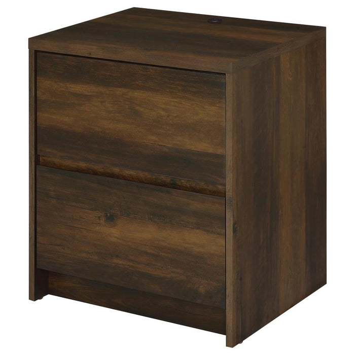 Axion Mango Wood Nightstand – LED & USB Charging