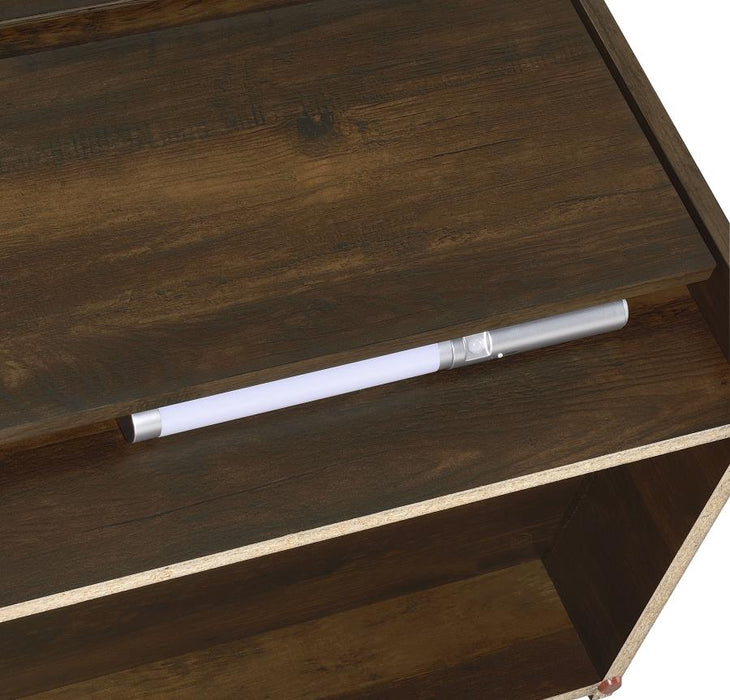 Axion Mango Wood Nightstand – LED & USB Charging