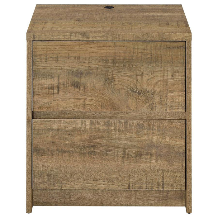 Axion Mango Wood Nightstand – LED & USB Charging