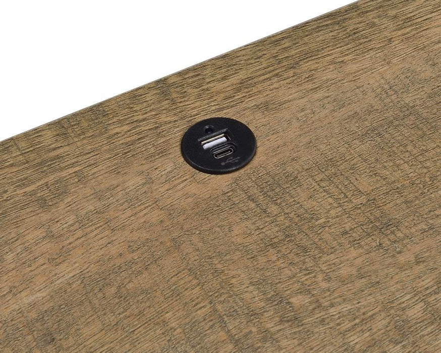 Axion Mango Wood Nightstand – LED & USB Charging