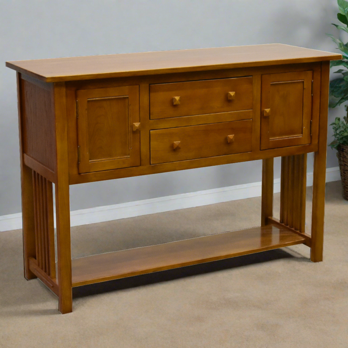 Mission Door, Drawer Console Table Michael's Cherry 52