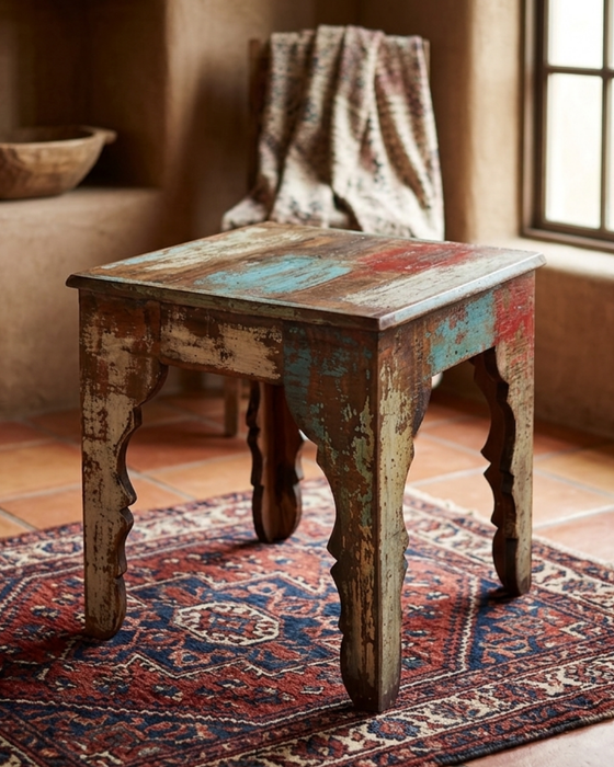 La Boca Carved Leg End Table