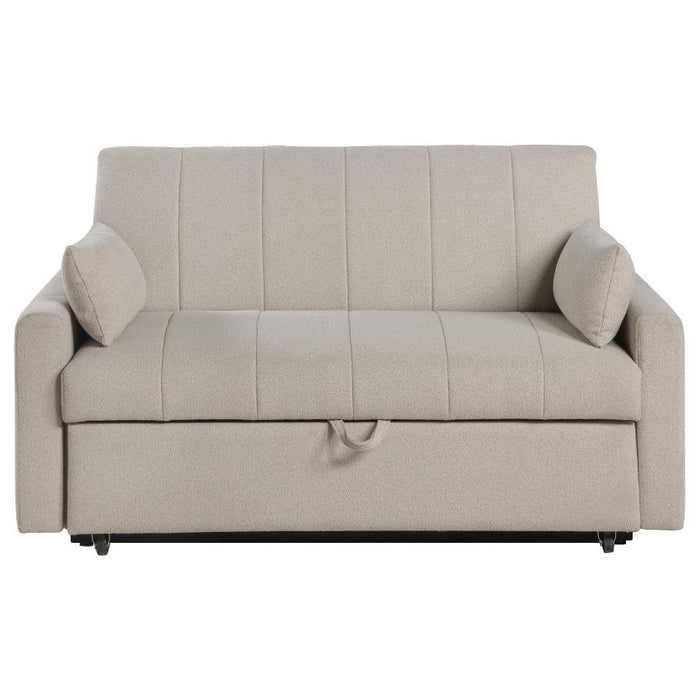 Timbera Boucle Convertible Sleeper Sofa Bed – Latte