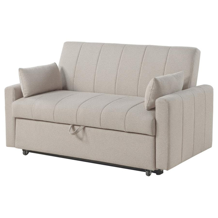 Timbera Boucle Convertible Sleeper Sofa Bed – Latte