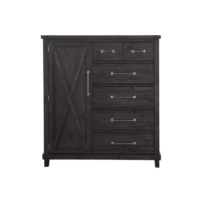 Oak Park Cross Bar Gentleman's Chest / Dresser - Black Crafters and Weavers Oak Park Cross Bar Gentleman's Chest / Dresser - Black Crafters and Weavers