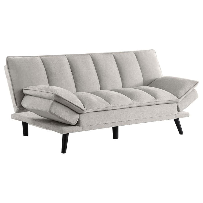 Modexa Velvet Upholstered Convertible Sofa Bed – Neutral Finish