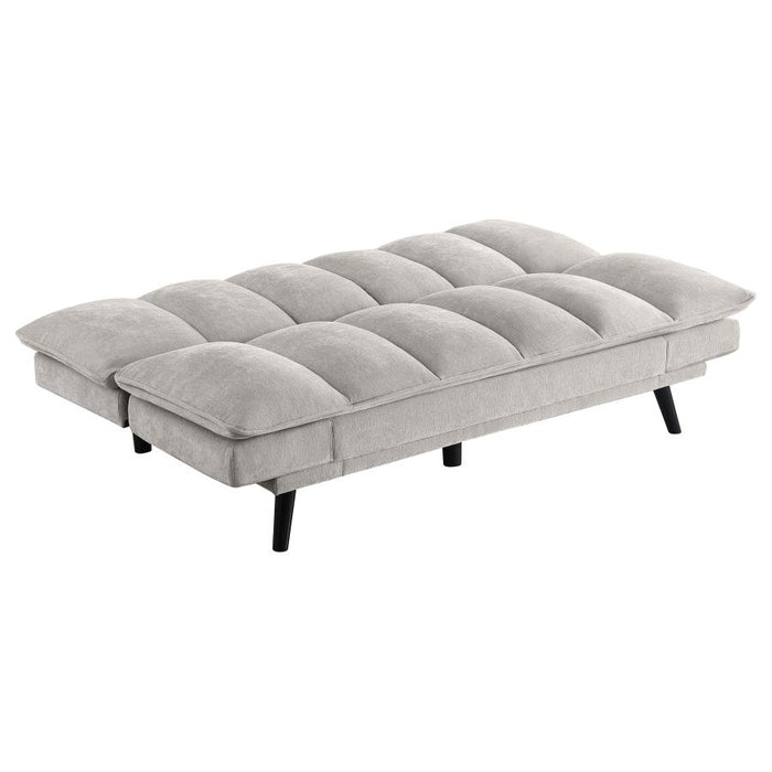 Modexa Velvet Upholstered Convertible Sofa Bed – Neutral Finish
