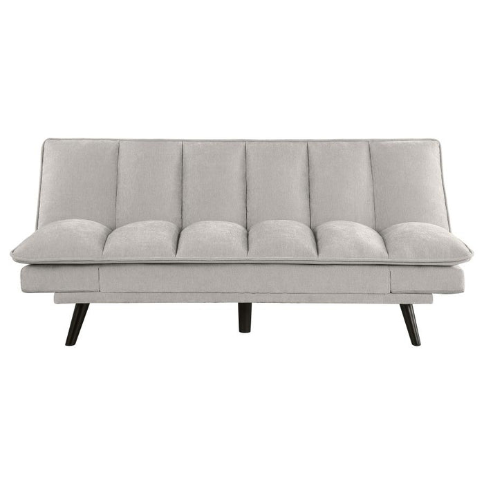 Modexa Velvet Upholstered Convertible Sofa Bed – Neutral Finish