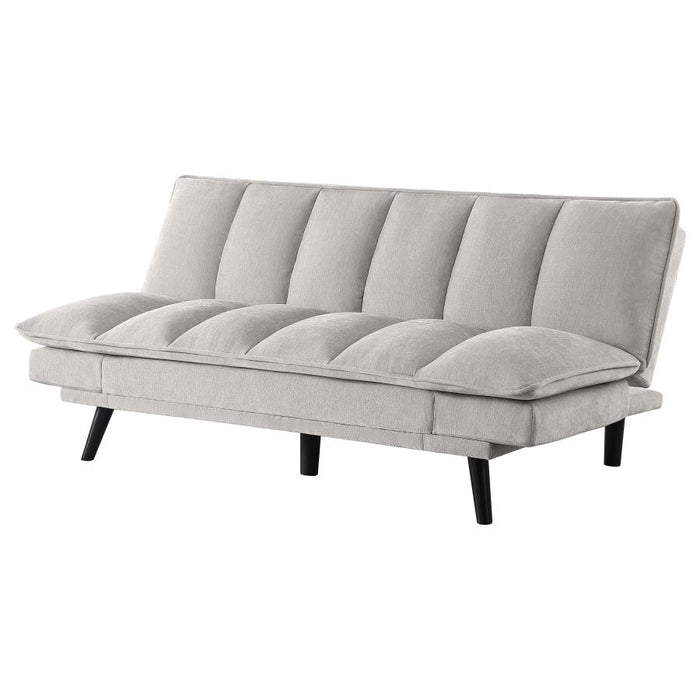 Modexa Velvet Upholstered Convertible Sofa Bed – Neutral Finish