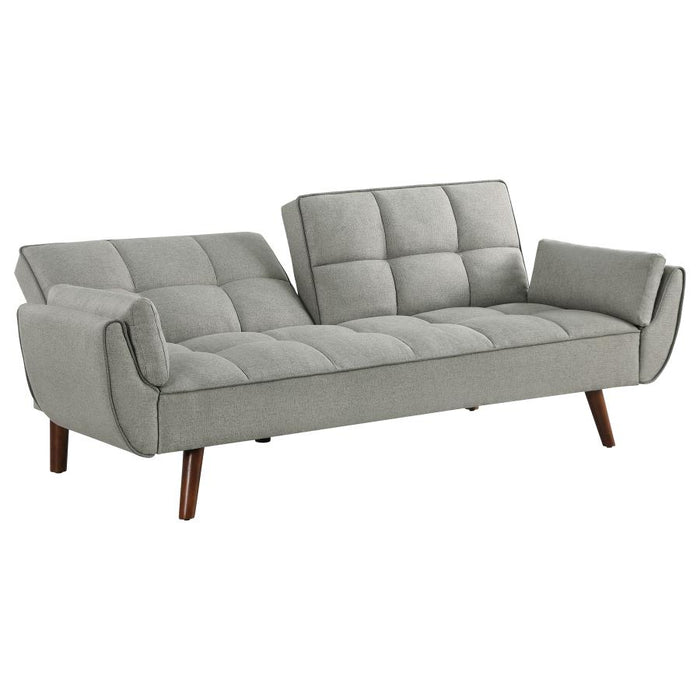 Mid-Century Modern Convertible Sofa Bed – Walnut Legs