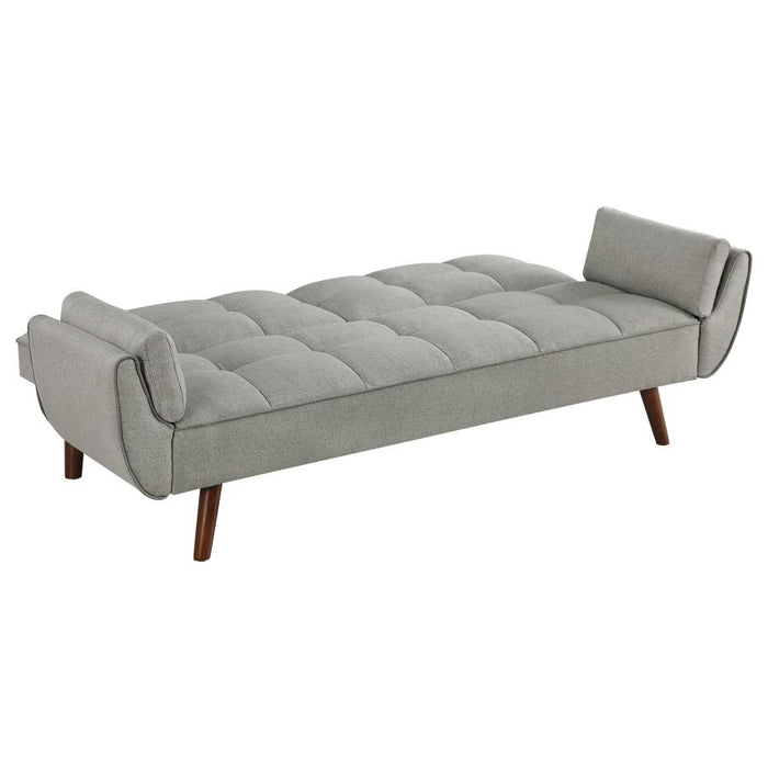 Mid-Century Modern Convertible Sofa Bed – Walnut Legs
