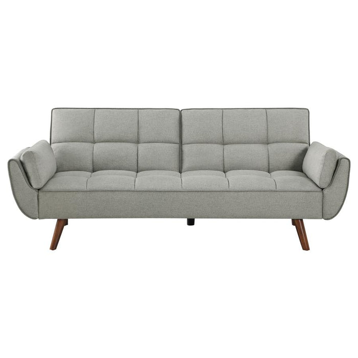 Mid-Century Modern Convertible Sofa Bed – Walnut Legs