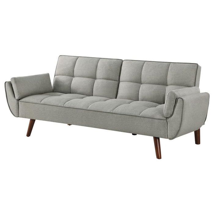 Mid-Century Modern Convertible Sofa Bed – Walnut Legs