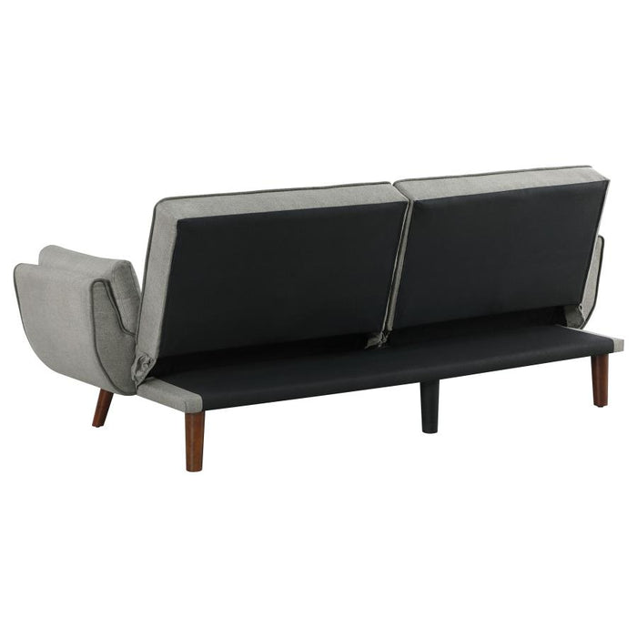 Mid-Century Modern Convertible Sofa Bed – Walnut Legs