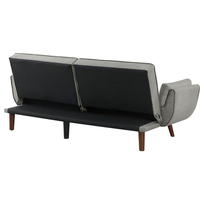 Mid-Century Modern Convertible Sofa Bed – Walnut Legs